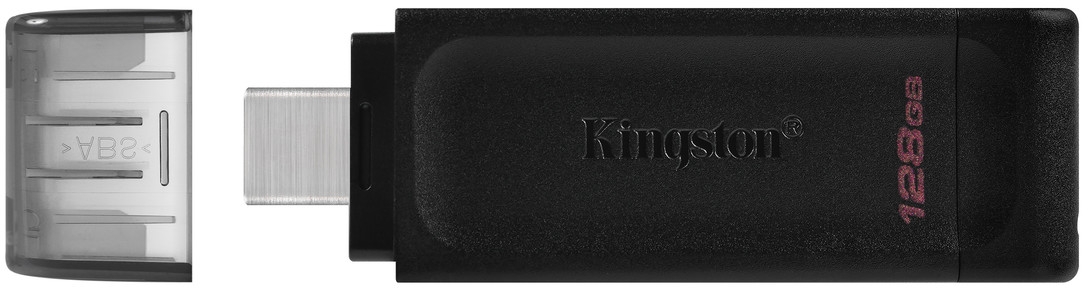 Флеш-накопичувач USB3.2 128GB Type-C Kingston DataTraveler 70 Black (DT70/128GB)